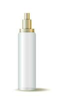 Bottles with spray, dispenser and dropper, cream jar, tube. Cosmetic package. vector