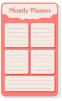 Set of planners and to do list with home interior decor illustrations. Template for agenda, schedule, planners, checklists, notebooks, cards and other stationery. vector