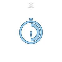 Time icon symbol vector illustration isolated on white background