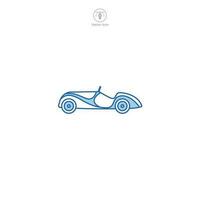 Classic car icon symbol vector illustration isolated on white background