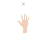 Hand Raised icon symbol vector illustration isolated on white background