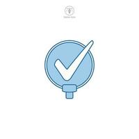 Check Mark icon symbol vector illustration isolated on white background