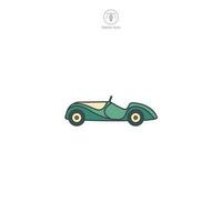 Classic car icon symbol vector illustration isolated on white background