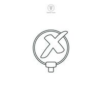 Cross Mark icon symbol vector illustration isolated on white background