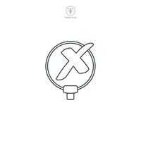 Cross Mark icon symbol vector illustration isolated on white background