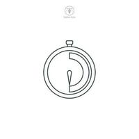 hora icono símbolo vector ilustración aislado en blanco antecedentes