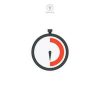 hora icono símbolo vector ilustración aislado en blanco antecedentes