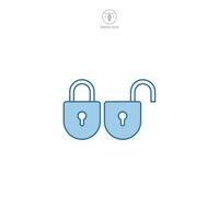 padlock icon symbol vector illustration isolated on white background