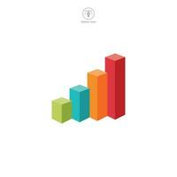 Bar chart icon symbol vector illustration isolated on white background