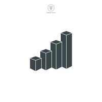 Bar chart icon symbol vector illustration isolated on white background