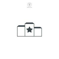 Winner Podium icon symbol vector illustration isolated on white background