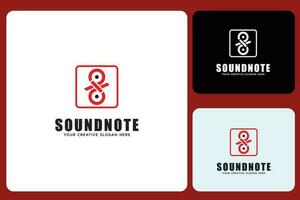 Sound Logo Design Template vector