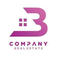 real estate logo hotel premium initial letter b vector