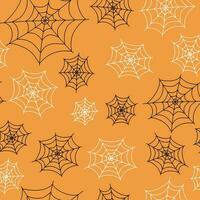 Spider web pattern.  Symbol of the holiday Halloween, drawings, doodle. Vector illustration, background seamless, isolated.