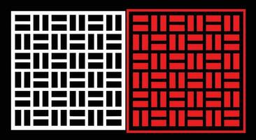 Decorative wall panels set Jali design CNC pattern, laser cutting pattern, router CNCcutting. vector