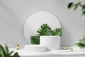 Abstract Minimal Modern Podium Platform For Product Display Showcase Presentation Advertising 3D Rendering photo