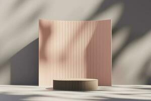 Abstract Minimal Modern Podium Platform For Product Display Showcase Presentation Advertising 3D Rendering photo
