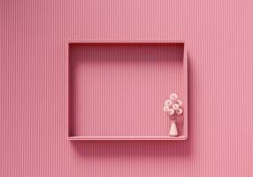 Abstract pink shelf showcase for product display 3d rendering background photo