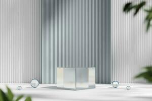 Abstract Minimal Modern Podium Platform For Product Display Showcase Presentation Advertising 3D Rendering photo