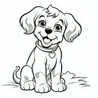 Cute Dog Puppy Coloring Pages photo