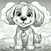 Cute Dog Puppy Coloring Pages photo