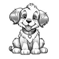 Cute Dog Puppy Coloring Pages photo