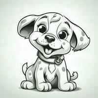 Cute Dog Puppy Coloring Pages photo