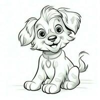 Cute Dog Puppy Coloring Pages photo