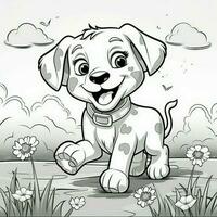 Cute Dog Puppy Coloring Pages photo