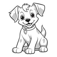 Cute Dog Puppy Coloring Pages photo