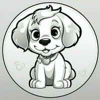 Cute Dog Puppy Coloring Pages photo