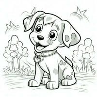 Cute Dog Puppy Coloring Pages photo