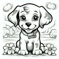linda perro perrito colorante paginas foto