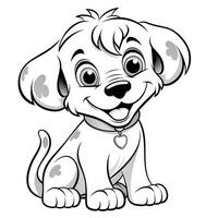 Cute Dog Puppy Coloring Pages photo