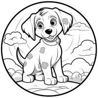 Cute Dog Puppy Coloring Pages photo