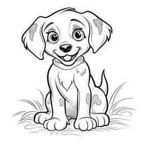 Cute Dog Puppy Coloring Pages photo