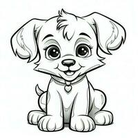 Cute Dog Puppy Coloring Pages photo