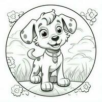 Cute Dog Puppy Coloring Pages photo