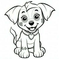 Cute Dog Puppy Coloring Pages photo