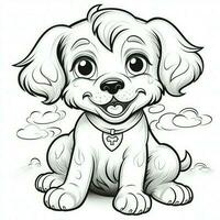 Cute Dog Puppy Coloring Pages photo