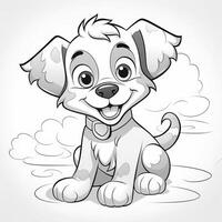 Cute Dog Puppy Coloring Pages photo