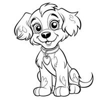 Cute Dog Puppy Coloring Pages photo