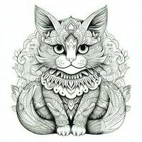 Cute Cats Coloring Pages For Kids photo