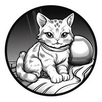 Cute Cats Coloring Pages For Kids photo