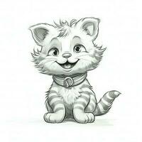 Cute Cats Coloring Pages For Kids photo