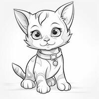 Cute Cats Coloring Pages For Kids photo