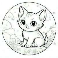 Cute Cats Coloring Pages For Kids photo