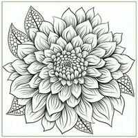 Cute Flowers Coloring Pages photo