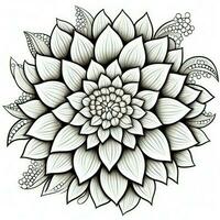 Cute Flowers Coloring Pages photo