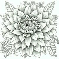 Cute Flowers Coloring Pages photo